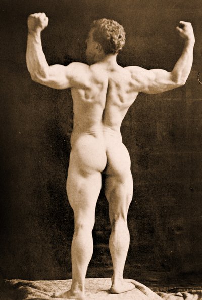 Eugen Sandow, in classical ancient Greco-Roman pose by Napoleon Sarony